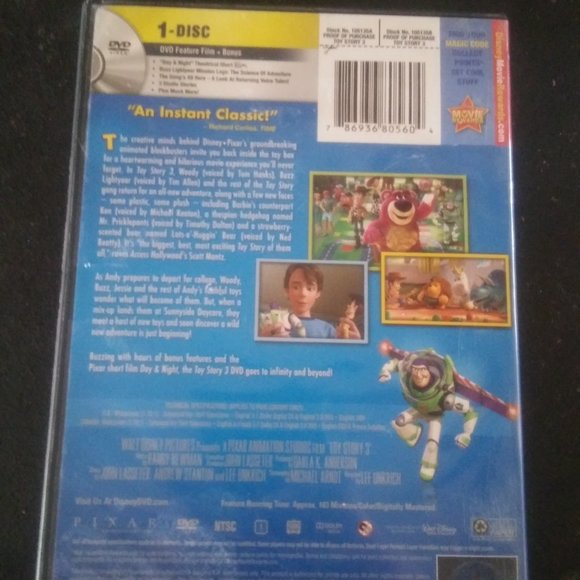 Toy Story 3 (dvd 2010) by Tom Hanks, Tim Allen, Joan Cusack, - Picture 2 of 3